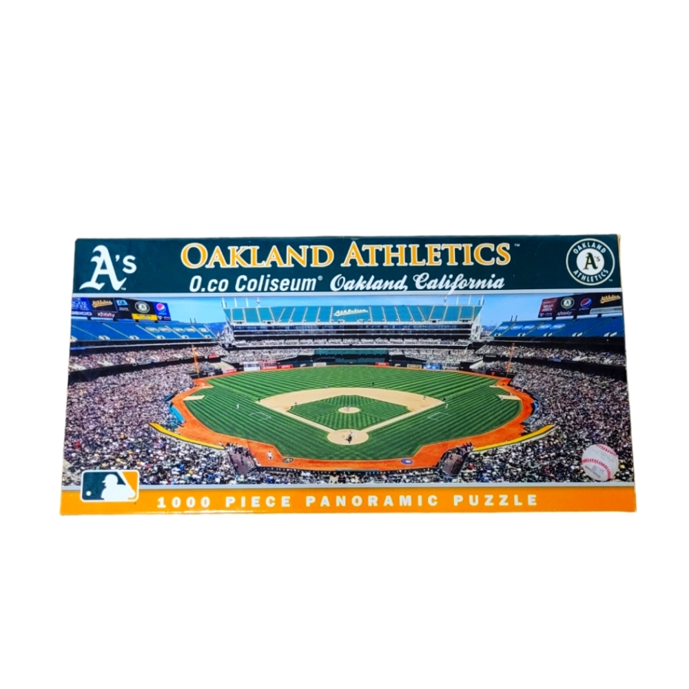 New! 1000 Piece Jigsaw Puzzle NFL  Oakland Athletics PANORAMIC New Sealed Gift